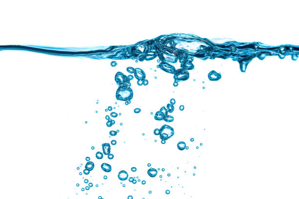 istock Water splash wave surface with bubbles of air. 1371980330