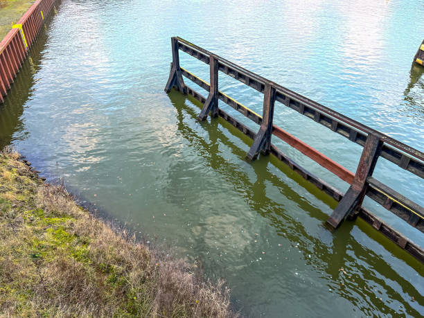 istock Entrance for ships at a lock. 1371981309