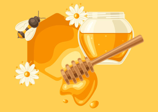 istock Illustration of honey. Image for food and agricultural industry. 1371982105