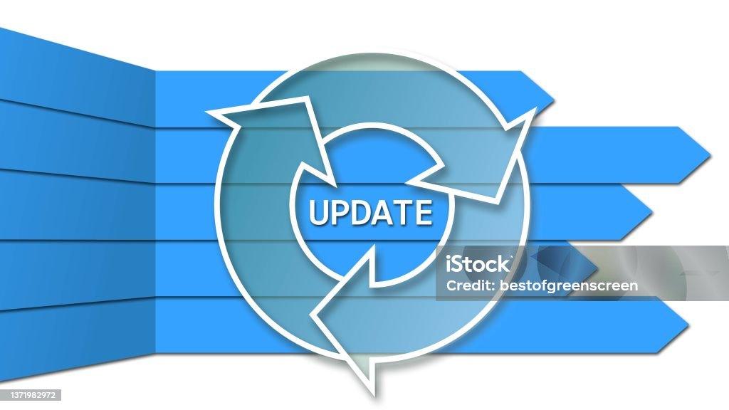 Temporary Update Sign Update Lettering With Update Sign Isolated On White Background Software ...