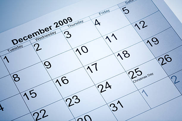 istock Actual December 2009 year calendar 137198384