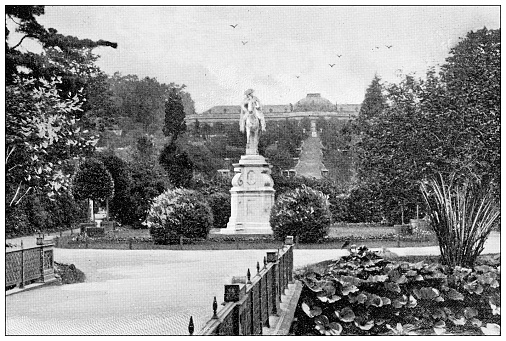 Antique travel photographs of Berlin and Germany: Park of Sans Souci