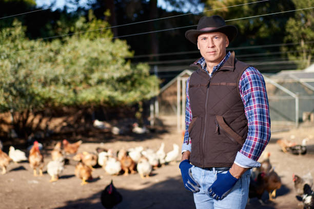 istock male farmer on chicken farm 1371988265