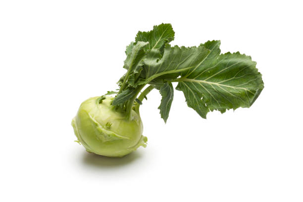 chou-rave - kohlrabi on food ripe photos et images de collection