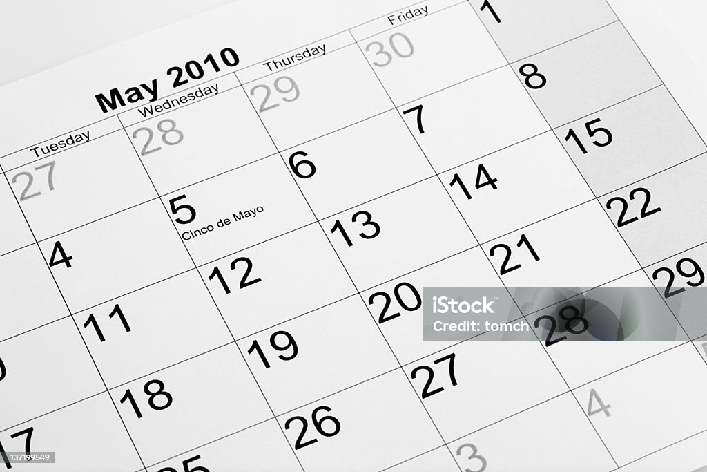 Actual calendar of may 2010 See more in lightbox: 2010 Stock Photo