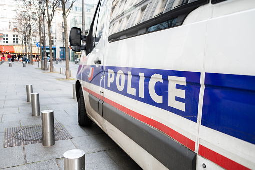 Police van in France