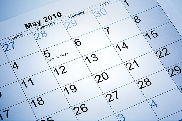 istock Actual calendar of may 2010 137199745