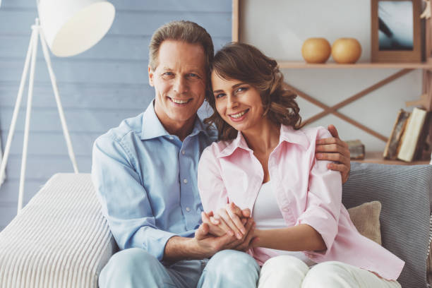 istock Beautiful couple at home 1372001135