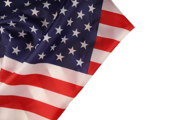 istock Flag of USA and place for text cope space 1372005184