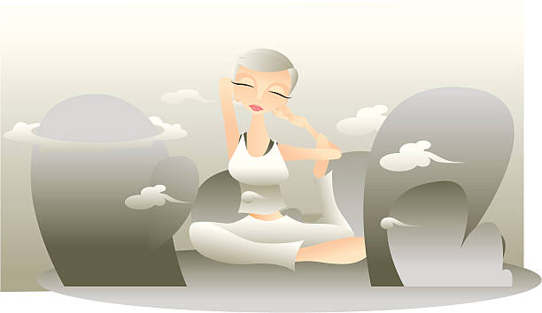 zen yoga002 vector art illustration
