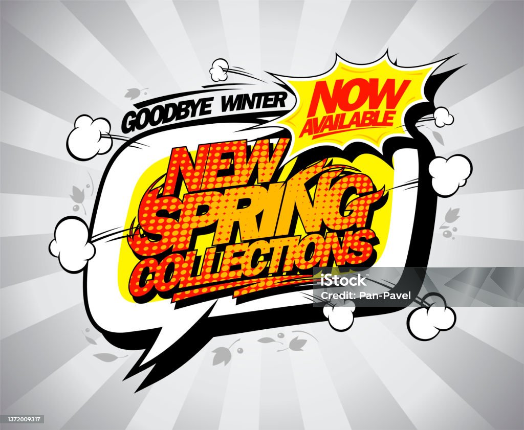 Now Box Spring Logo New Spring Collections Now Available Vector Web Banner Template Stock ...