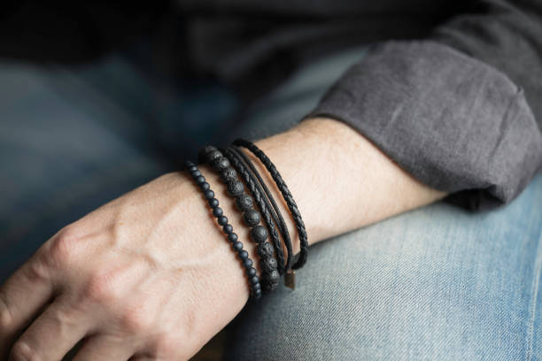 istock man with a stylish bracelet on his wrist 1372009962