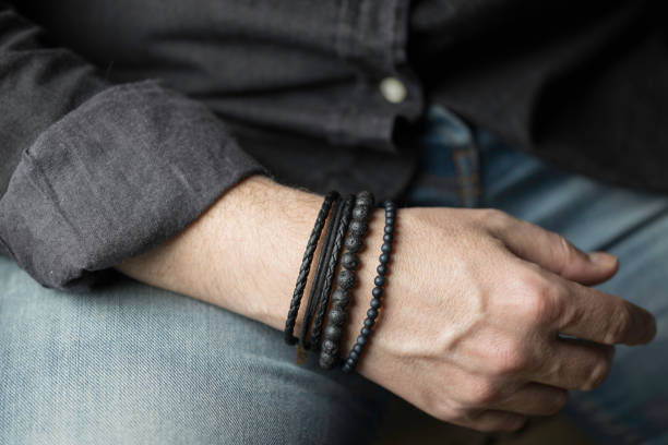 istock man with a stylish bracelet on his wrist 1372009964