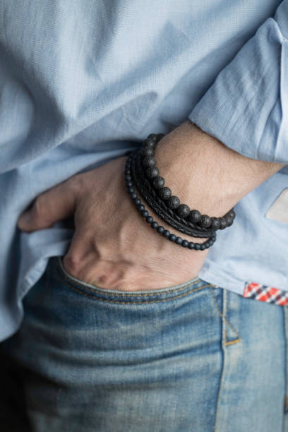 istock man with a stylish bracelet on his wrist 1372009999