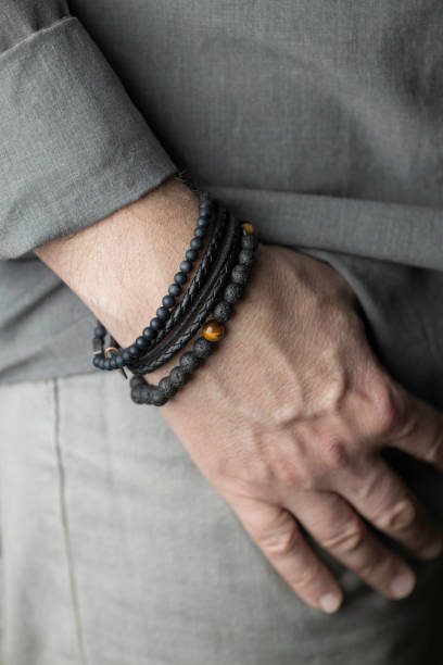 istock man with a stylish bracelet on his wrist 1372010003
