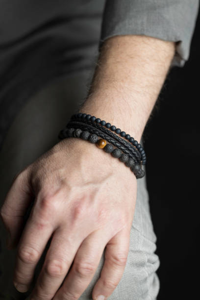 istock man with a stylish bracelet on his wrist 1372010012