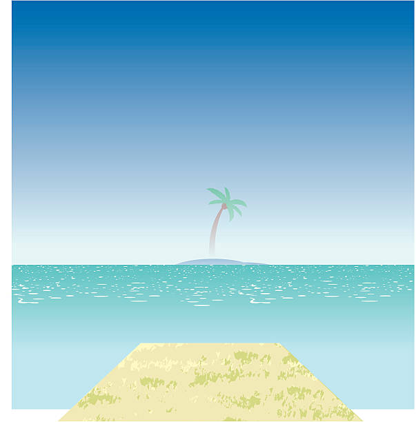 Isolated Island vector art illustration