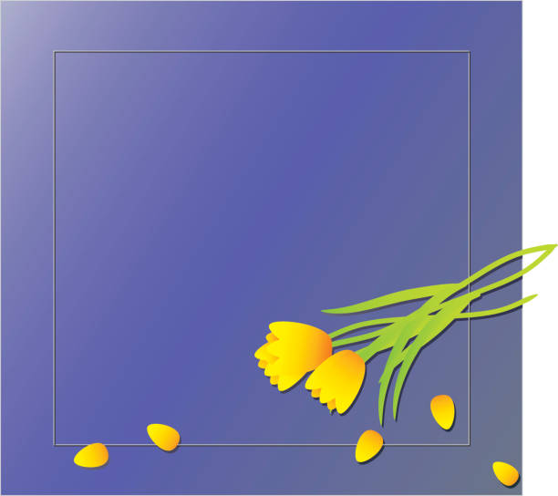 flower frame vector art illustration