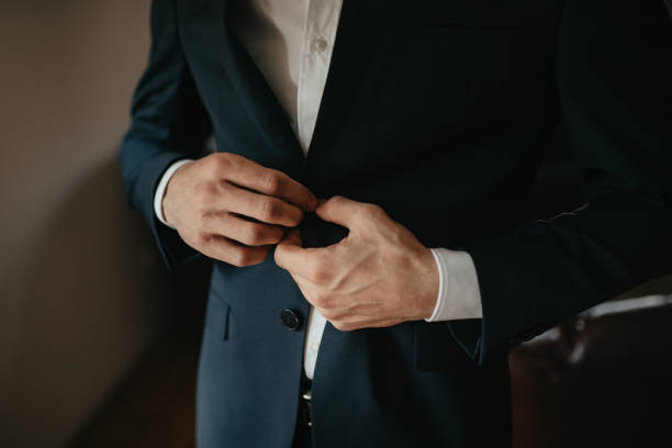 istock Young handsome man in classic suit. 1372012680