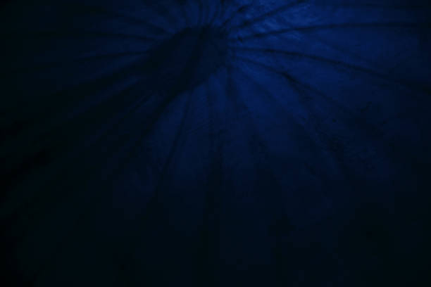 indoor abstract phantom blue and black shadows on concrete grunge wall darkness dungeon environment background