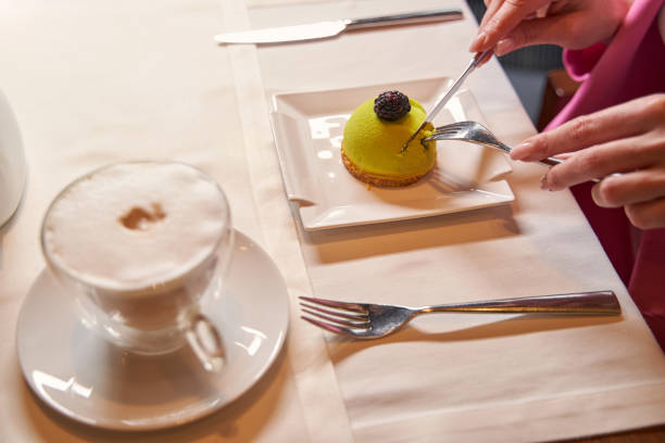 istock Sweet treat served on minimalistic white plate for customer delight 1372012855