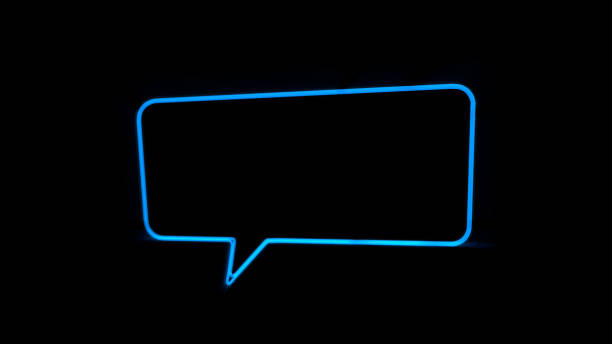 istock Animated white outlined speech bubble, chat balloon icon. Pictogram, comic book, anime. Useful for web site, banner, greeting cards, apps and social media posts. Chroma key, black screen background. 1372024293