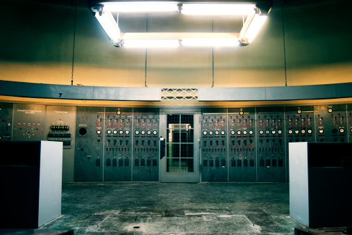 Interior of an old transformer station (built in 1926). Berlin, Germany.