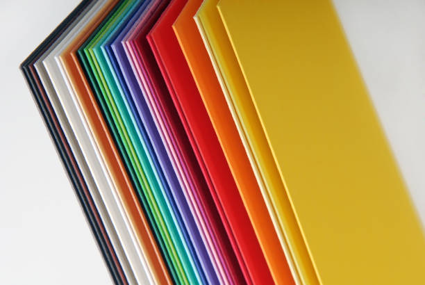 zbliżenie wielokolorowego papieru - colors color image paper color swatch zdjęcia i obrazy z banku zdjęć