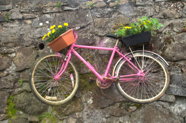 istock Bike on a wall 1372026271