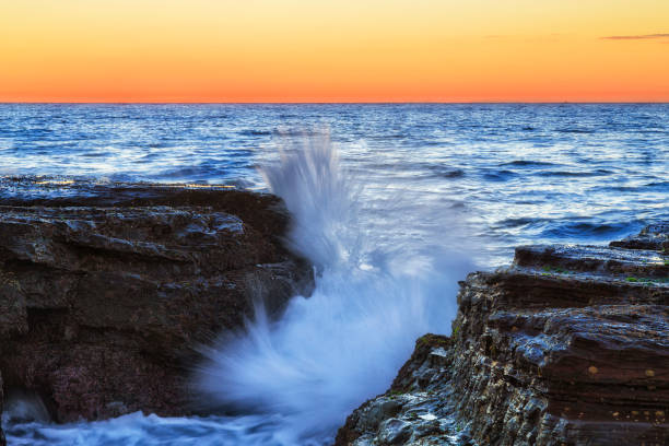 Sea Narrab red trench splash close