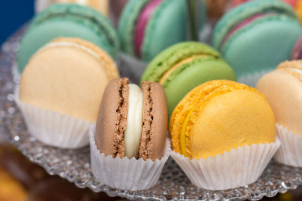 istock famous macarons on a platter at the restaurant 1372030993