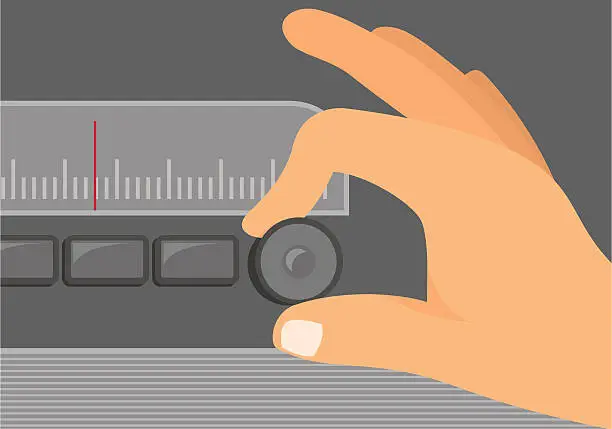 Vector illustration of Old Radio Tuning