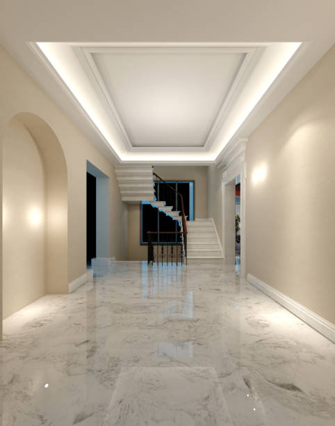 istock 3d render of empty living room and dining space 1372041915