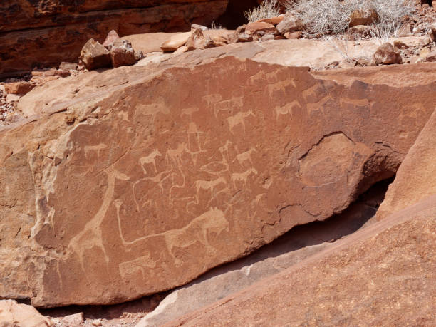 istock Rock carvings - paintings 1372047282