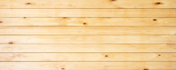old pine wood plank wall texture panoramic background stock photo