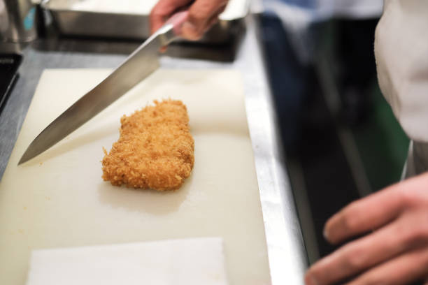 Cooking in the kitchen of food shop