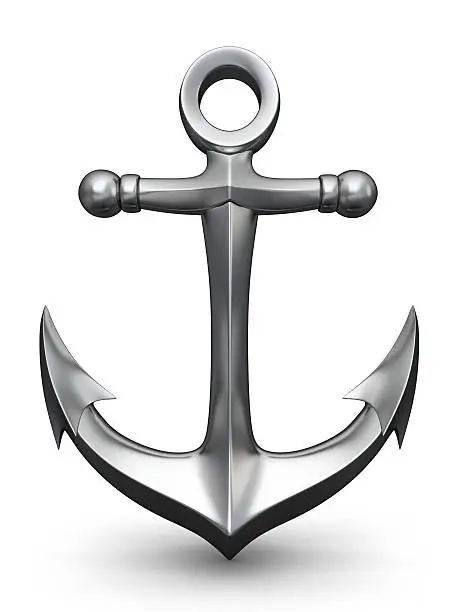 anchor. high-resolution 3d render. clipping path included