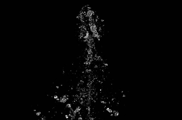 istock water splash, waterfall isolated on the black background 1372078257