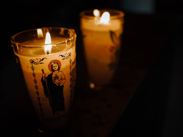 istock Central America Mexico Catholic Church Altar Candlelight. 1372082008