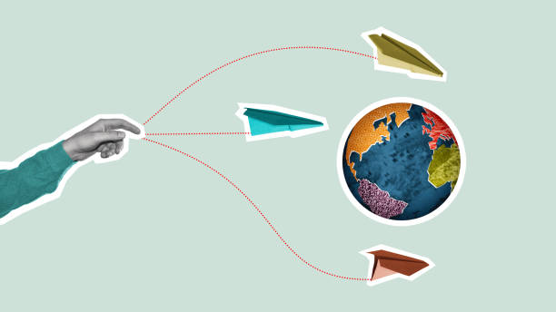 Travel by airplane, concept.