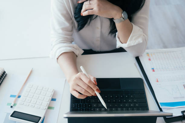 istock Businessman analyse investment marketing data. 1372089569