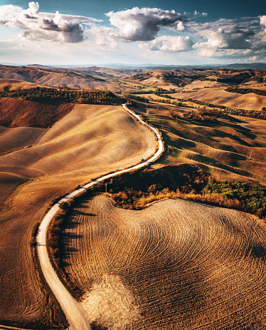 winding road in tuscany