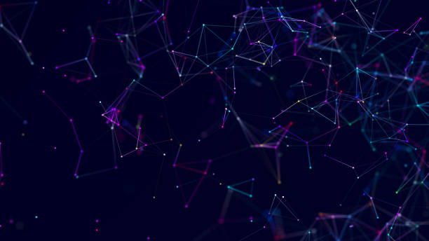 istock 3D cube of lines and dots. Wireframe polygonal element on dark background. Science and technology. 3d rendering 1372092881