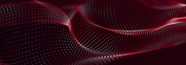 istock Digital landscape with dots and lines. Cyberspace grid. Background concept for your design. 3d 1372094390
