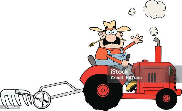 Cartoon Farmer Waving Stock Illustration - Download Image Now - Adult, Adults Only, Agricultural Machinery