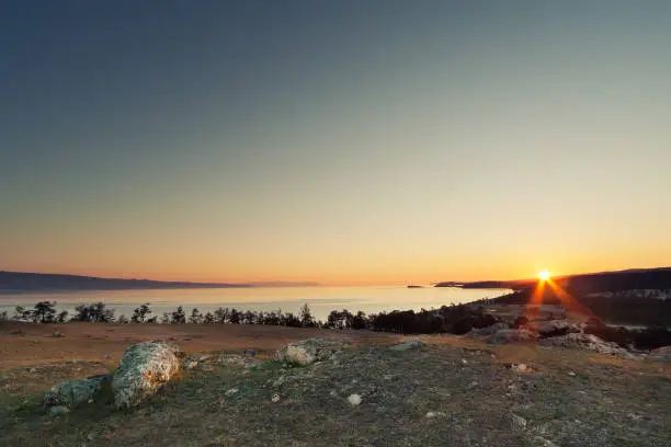 Sunrise / sunset in Khuzhir, Olkhon island, Baikal