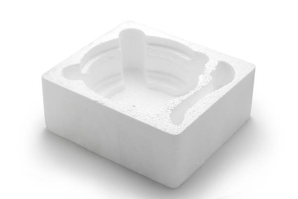 Empty styrofoam box Empty styrofoam box on white background. polystyrene box stock pictures, royalty-free photos & images