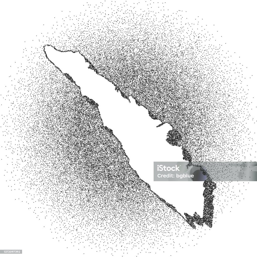 Sumatra Gradient Stippled Sumatra Map Stippling Art Dotwork Dotted Style Stock ...