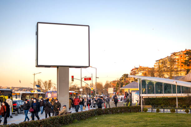 istock Empty billboard to beautiful Uskudar square to sunny day in Istanbul 1372101687