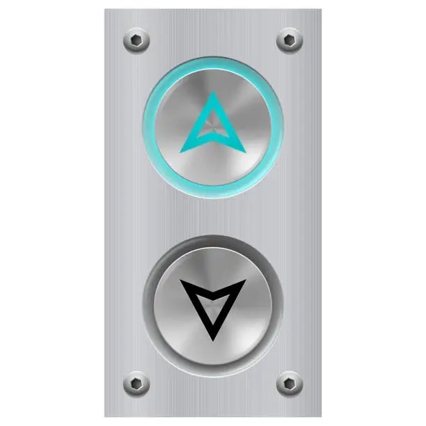 Vector illustration of Elevator Call Buttons